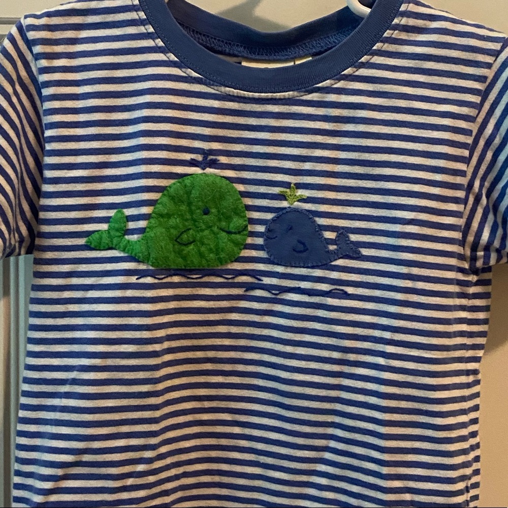 Luigi Kids appliqué whale shirt